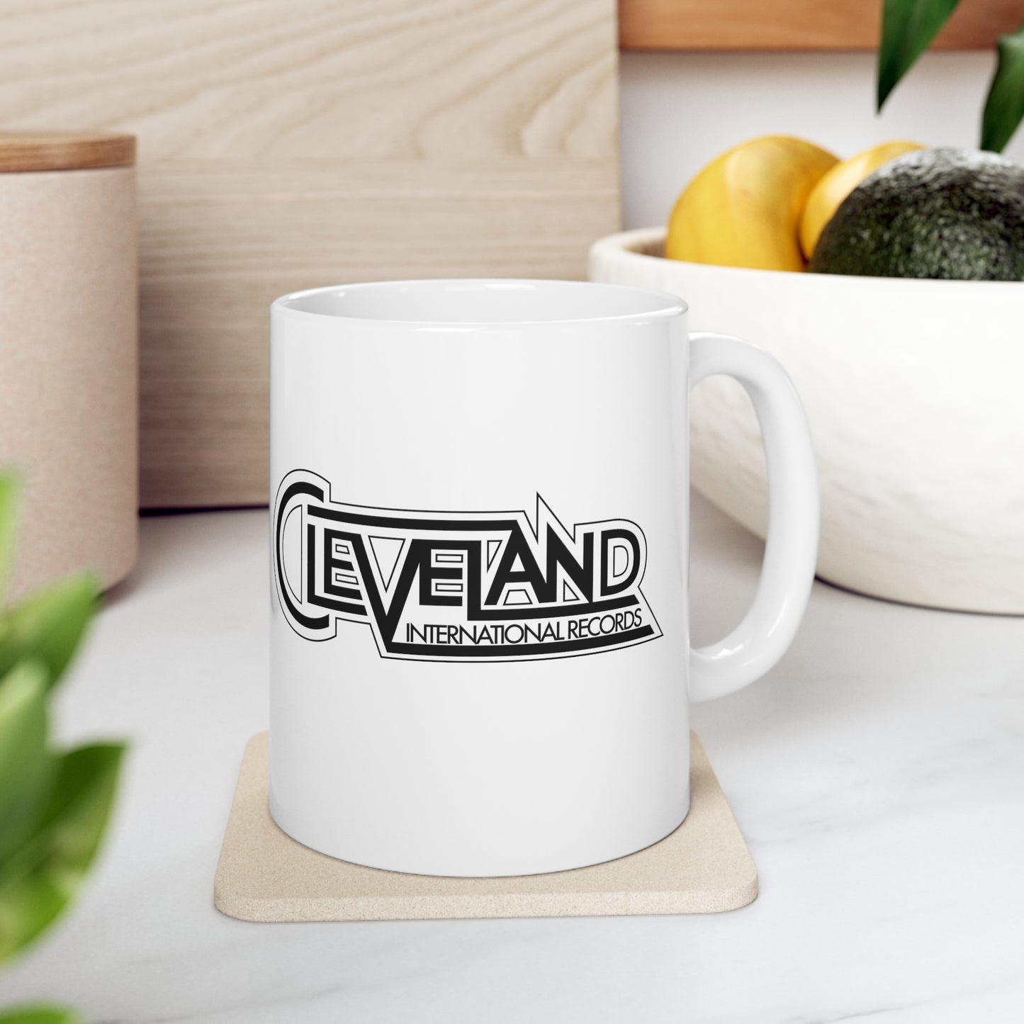 Cleveland International White Mug