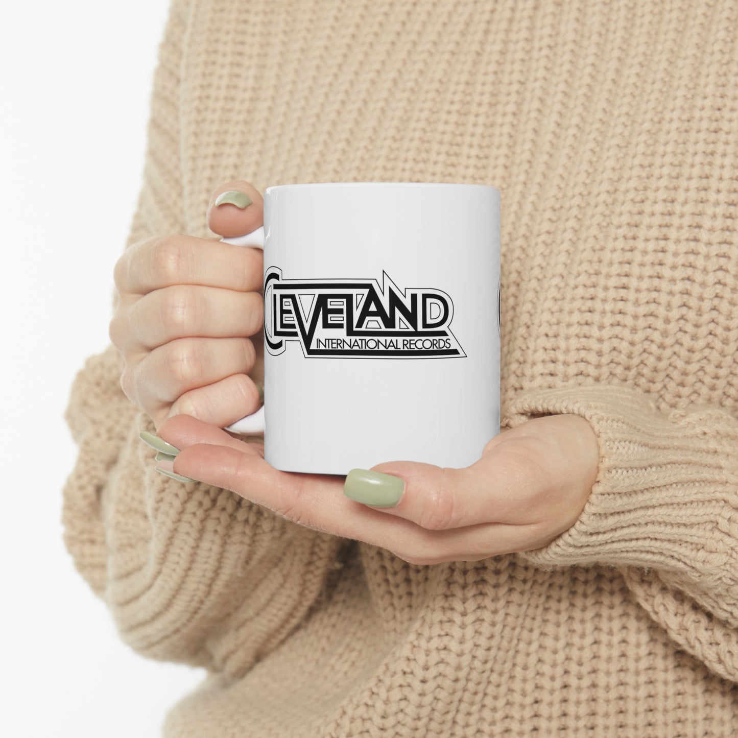 Cleveland International White Mug