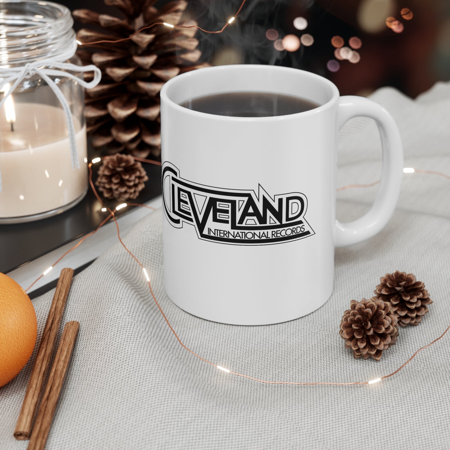 Cleveland International White Mug