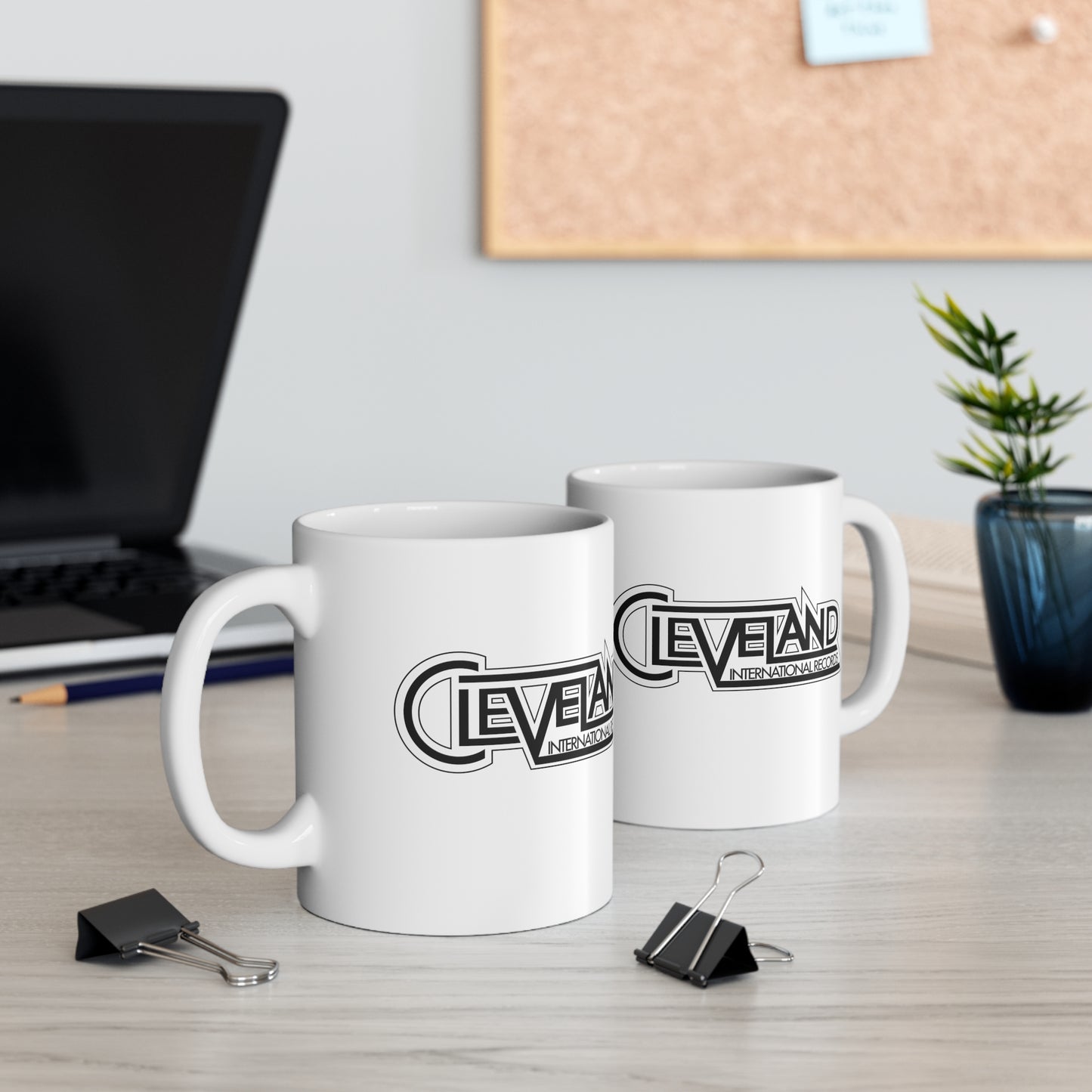 Cleveland International White Mug