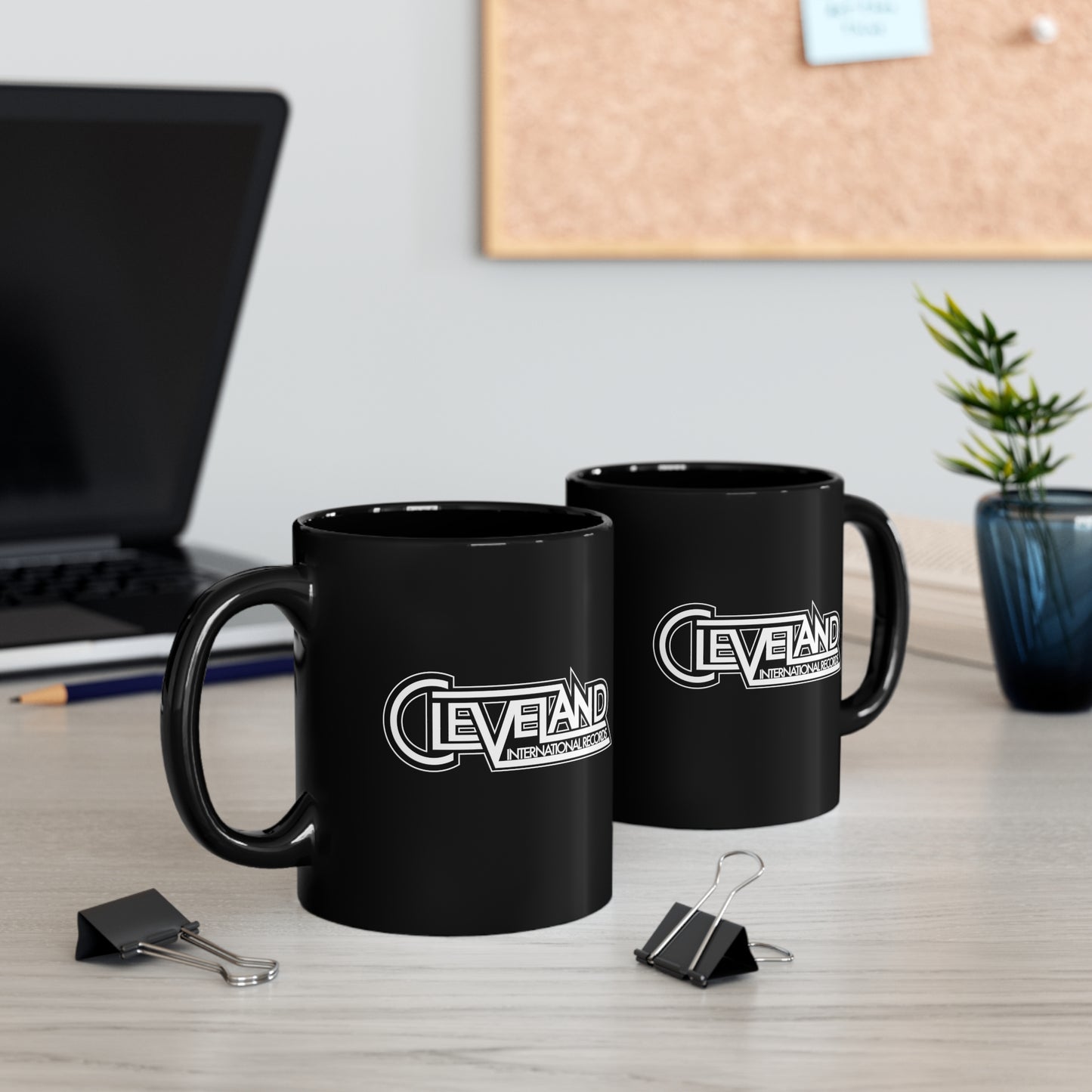 Cleveland International Black Mug