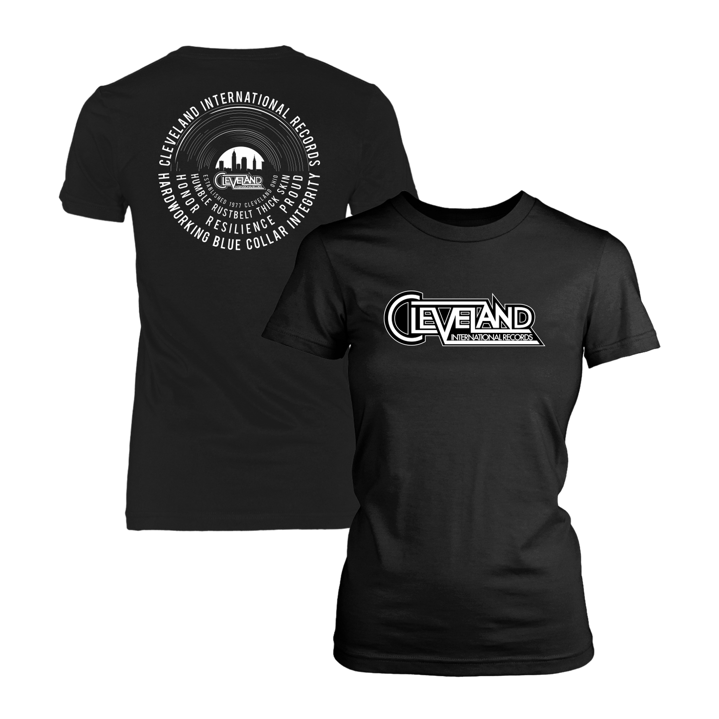 Cleveland International Vinyl Ladies Tee